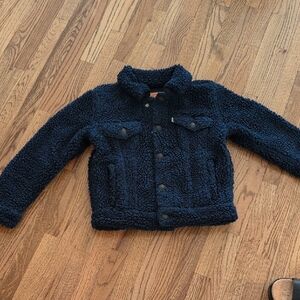Levi's Kids Dark Blue Sherpa Jacket